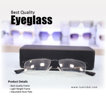 LUMIN-premium-mens-titanium-frame-eyeglasses-rectangular-shape-matte-black-finish-Ray-Ban