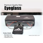 LUMIN premium men's titanium frame eyeglasses, rectangular shape, matte black finish