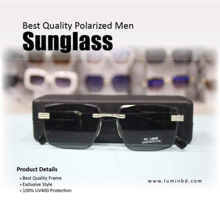 LUMIN premium polarized men's sunglasses with black frame Polarized