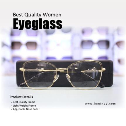 LUMIN premium women's cat-eye eyeglasses in blush pink acetate frame Eyeglass