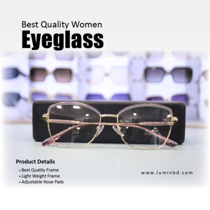 LUMIN premium women's cat-eye eyeglasses in blush pink acetate frame Eyeglass