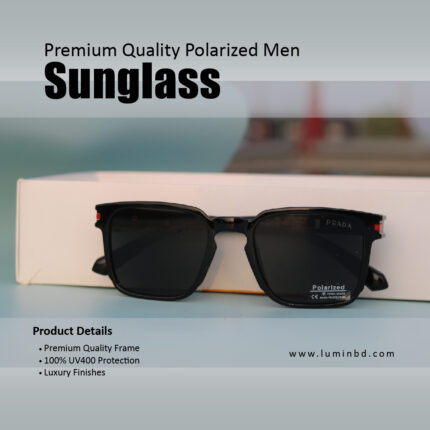 LUMIN premium polarized men's sunglass PARADA Black