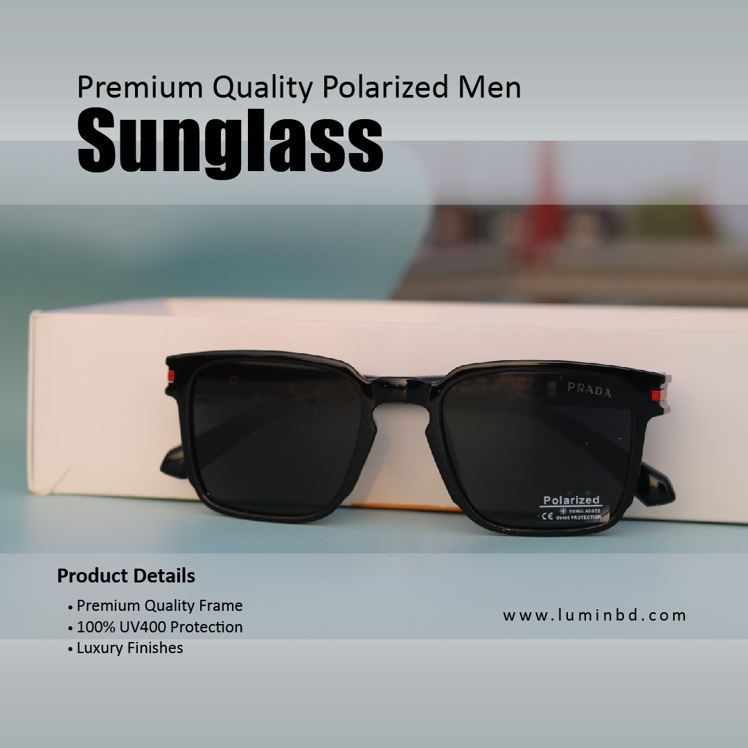 LUMIN premium polarized men's sunglass PARADA Black LUMIN premium polarized men's sunglass PARADA Black
