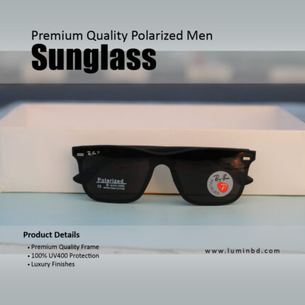LUMIN premium polarized men's sunglass RAY BAN Black